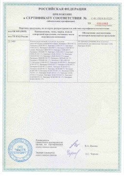 2017.05.31 Азнакаево - Химтраст. Приложение к сертификату пенополиуретановые утеплители на основе напыляемого компонента. ТУ 2254-021